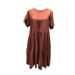Old Navy brown prairie core babydoll style dress with pockets size medium